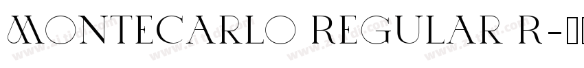 MonteCarlo Regular R字体转换 MonteCarlo Regular R字体转换
